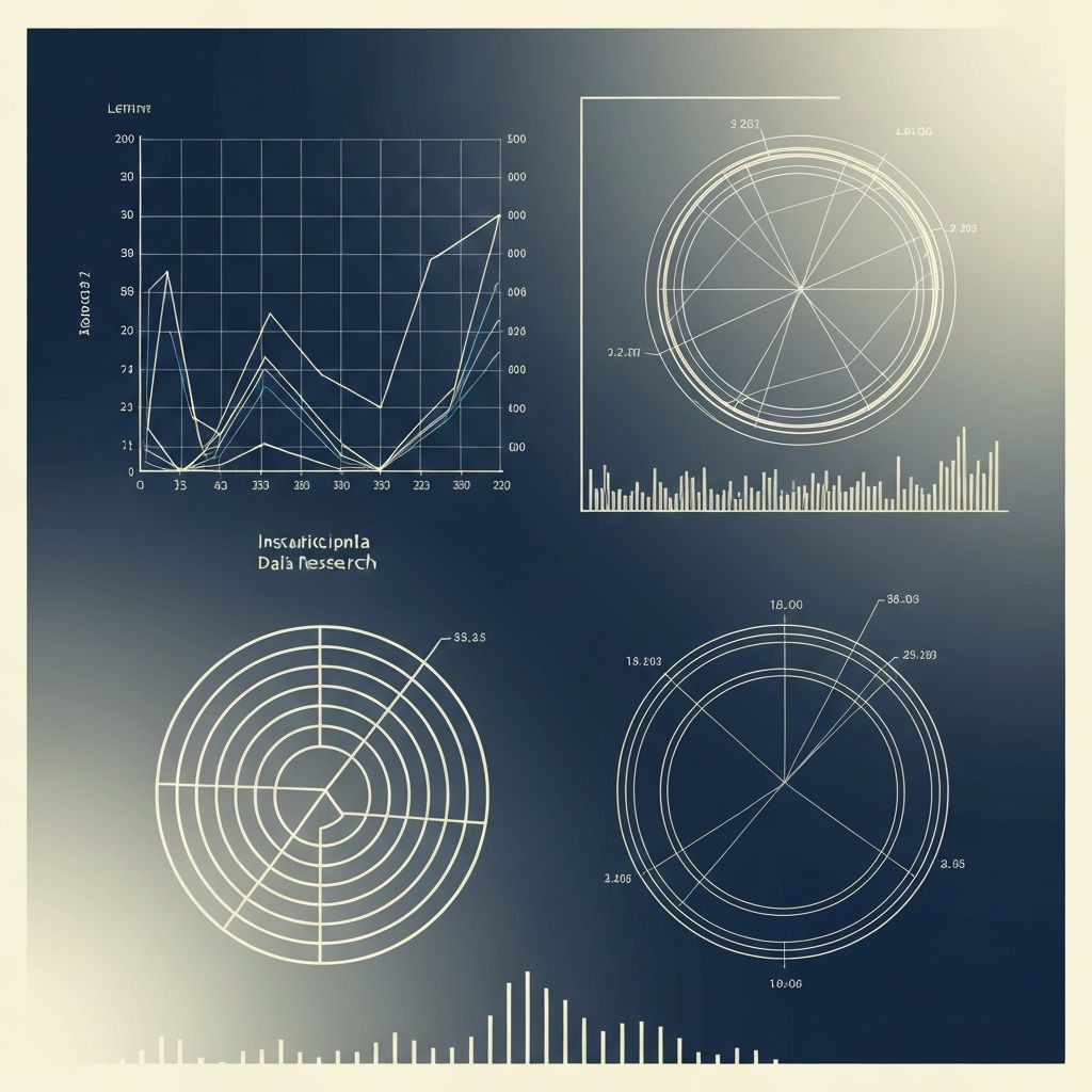 Visualización de datos científicos con gráficos geométricos y diagramas circulares